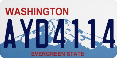 WA license plate AYD4114