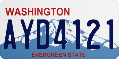 WA license plate AYD4121