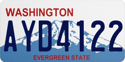 WA license plate AYD4122