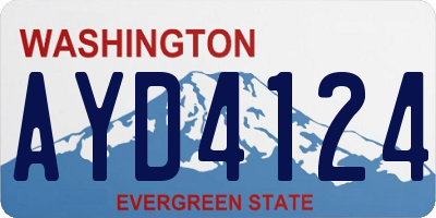 WA license plate AYD4124