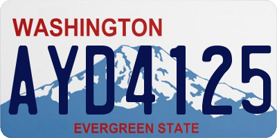 WA license plate AYD4125