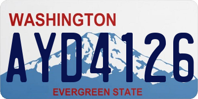 WA license plate AYD4126