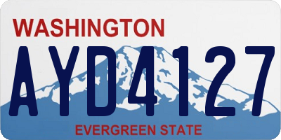WA license plate AYD4127
