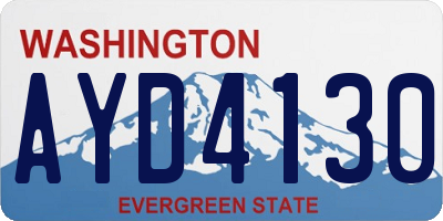 WA license plate AYD4130
