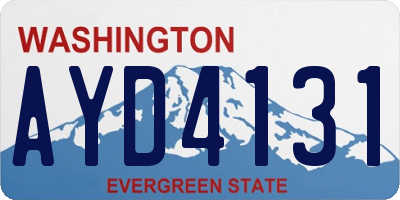 WA license plate AYD4131