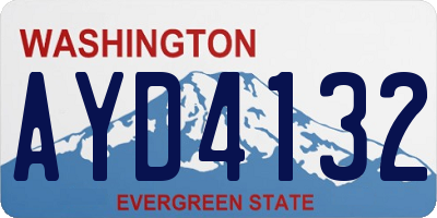 WA license plate AYD4132