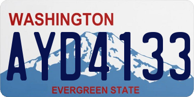 WA license plate AYD4133
