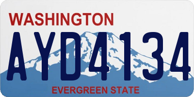 WA license plate AYD4134