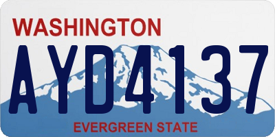 WA license plate AYD4137