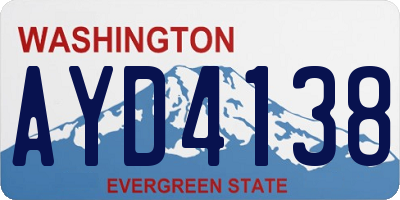 WA license plate AYD4138