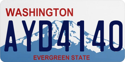 WA license plate AYD4140