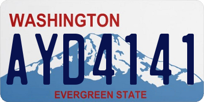 WA license plate AYD4141