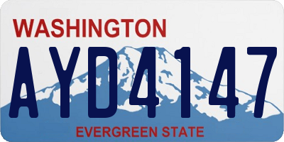 WA license plate AYD4147