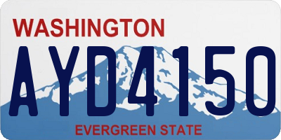 WA license plate AYD4150