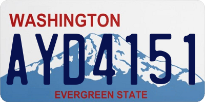 WA license plate AYD4151
