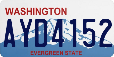 WA license plate AYD4152