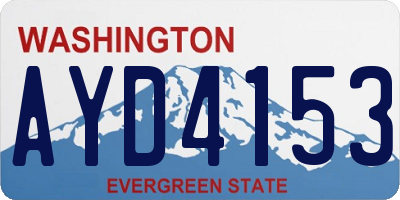 WA license plate AYD4153
