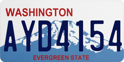 WA license plate AYD4154