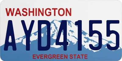 WA license plate AYD4155