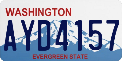WA license plate AYD4157
