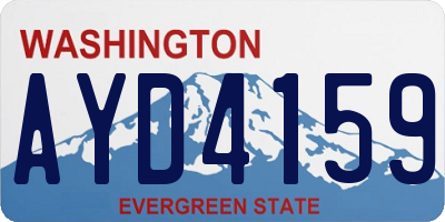 WA license plate AYD4159