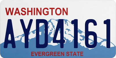 WA license plate AYD4161