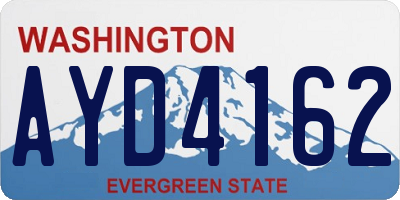 WA license plate AYD4162