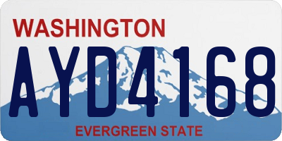 WA license plate AYD4168