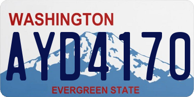 WA license plate AYD4170