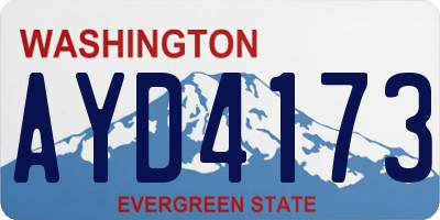 WA license plate AYD4173