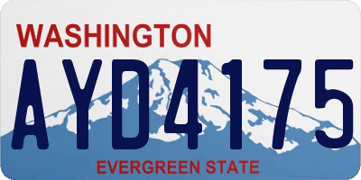 WA license plate AYD4175