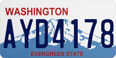 WA license plate AYD4178