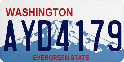 WA license plate AYD4179