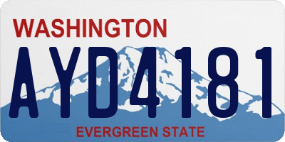 WA license plate AYD4181