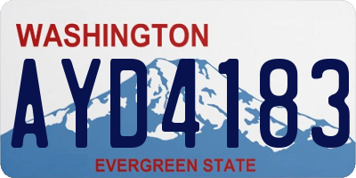 WA license plate AYD4183