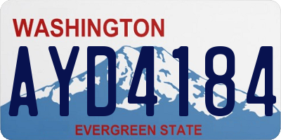 WA license plate AYD4184