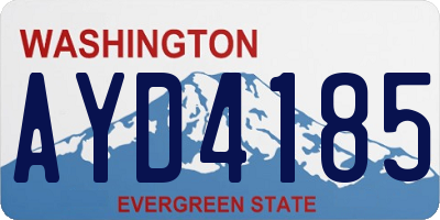 WA license plate AYD4185