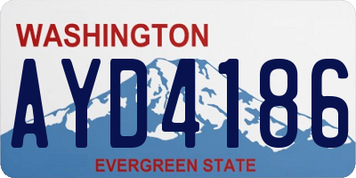 WA license plate AYD4186