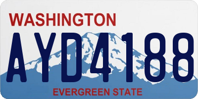 WA license plate AYD4188
