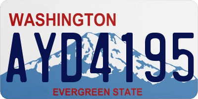 WA license plate AYD4195