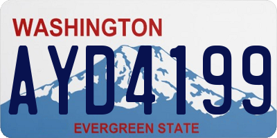 WA license plate AYD4199