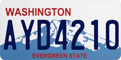 WA license plate AYD4210