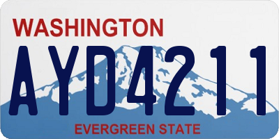 WA license plate AYD4211