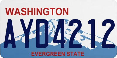 WA license plate AYD4212