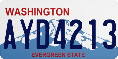 WA license plate AYD4213