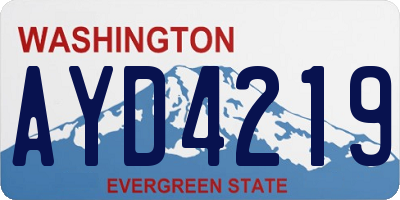 WA license plate AYD4219