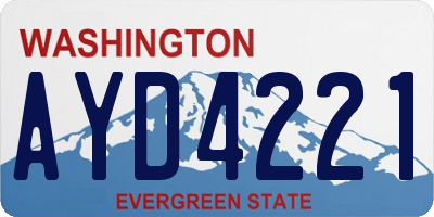 WA license plate AYD4221
