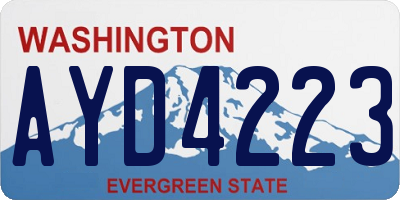 WA license plate AYD4223