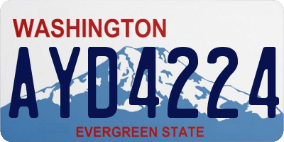 WA license plate AYD4224