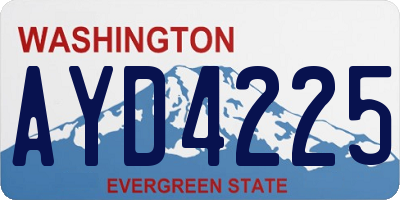 WA license plate AYD4225